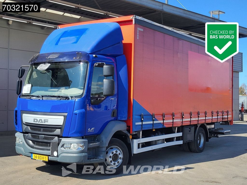 DAF LF LF 210 4X2 14tons NL-Truck Curtainsides 1500kg Ladebordwand Automatic Euro 6