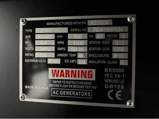 Ford FDGFS-100 Dieselgenerator 100 kVA 2024 Neu