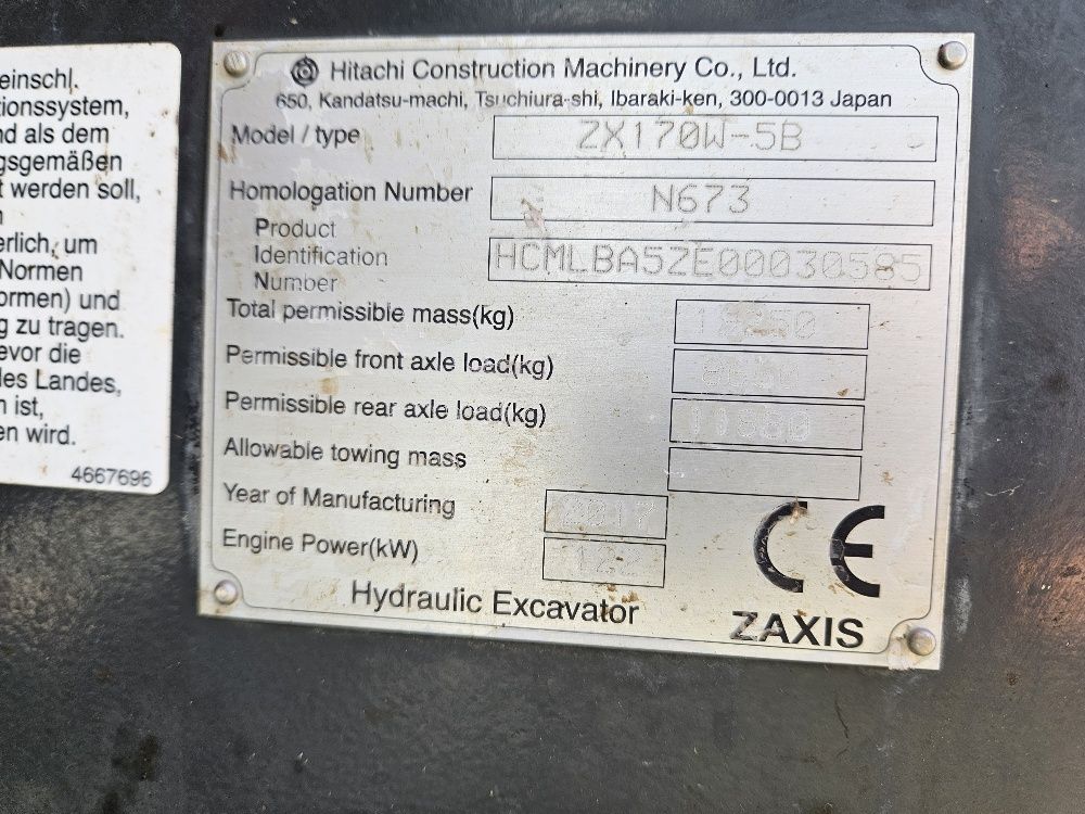 Hitachi ZX170W-5