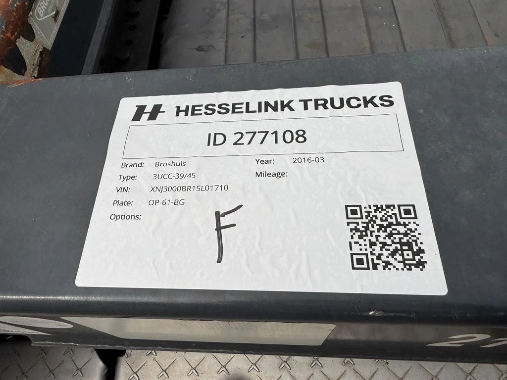 Broshuis 3UCC-39/45 MFCC 2x20 40 45FT Liftas LED APK/TUV 03-2027