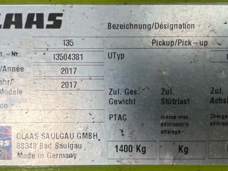 Claas PICK UP 300 HD PROFI
