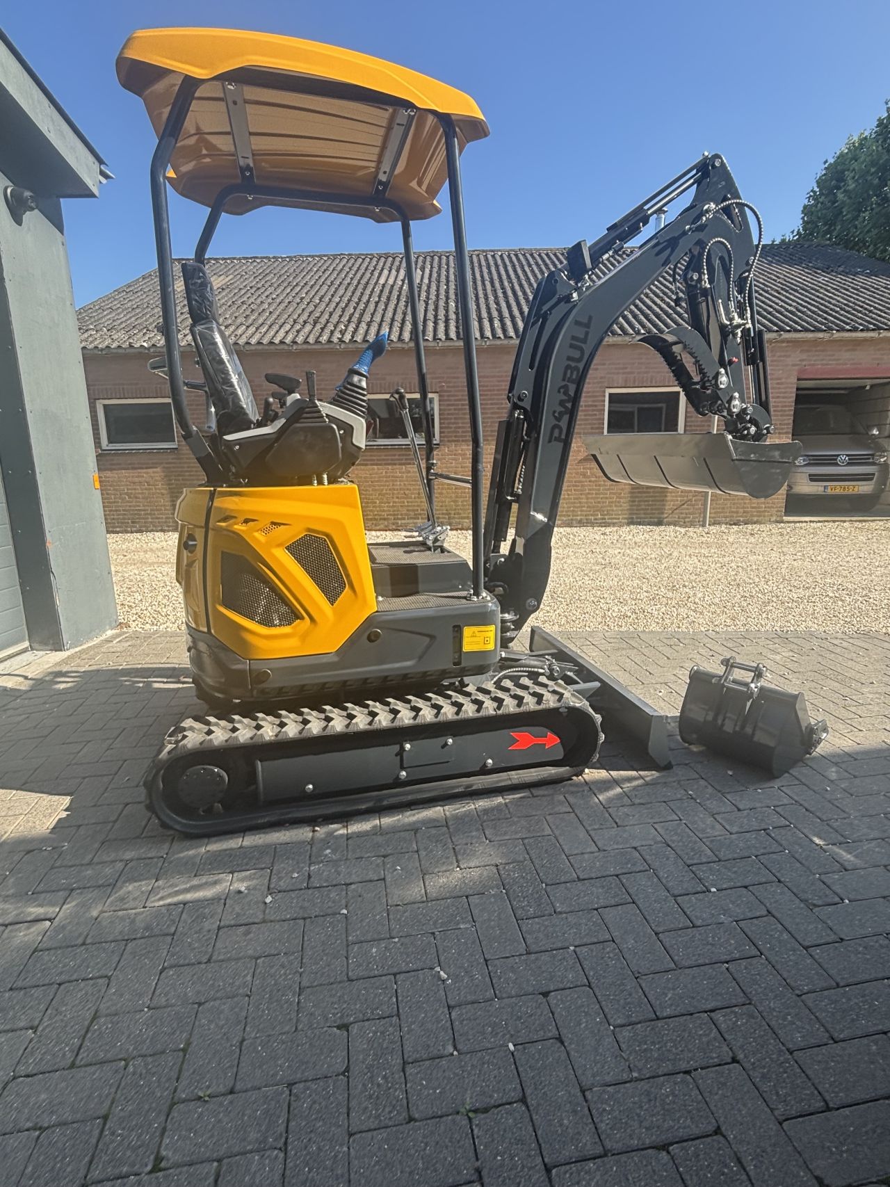 Minigraver, graafmachine driecilinder diesel