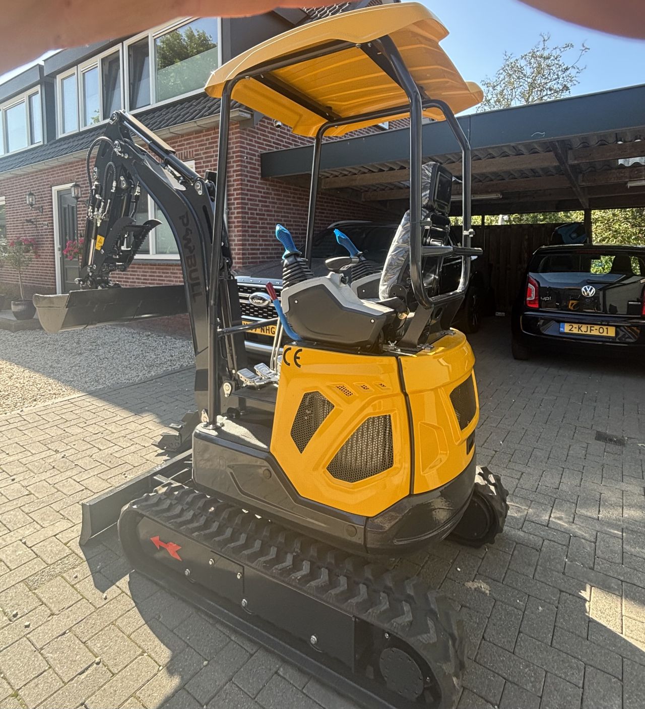 Minigraver, graafmachine driecilinder diesel