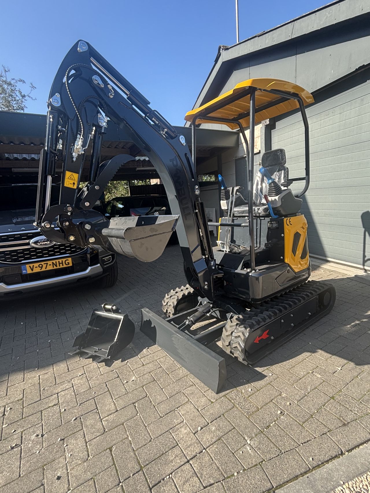 Minigraver, graafmachine driecilinder diesel