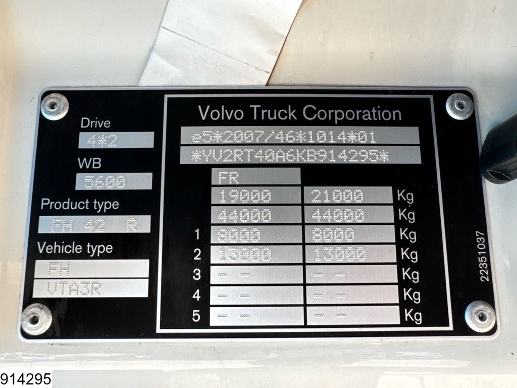 Volvo FH 500 EURO 6d, BDF