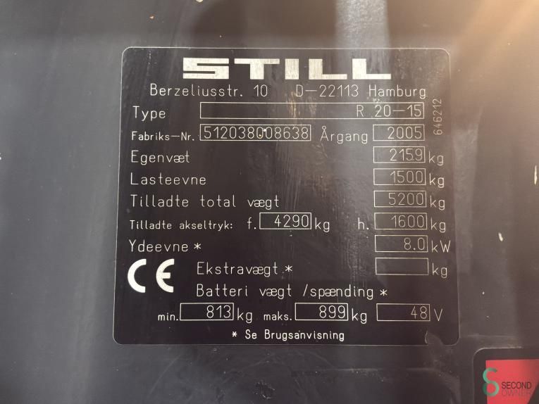 Forklifts Electric Still R20-15 2005 Triplex Fork positioner