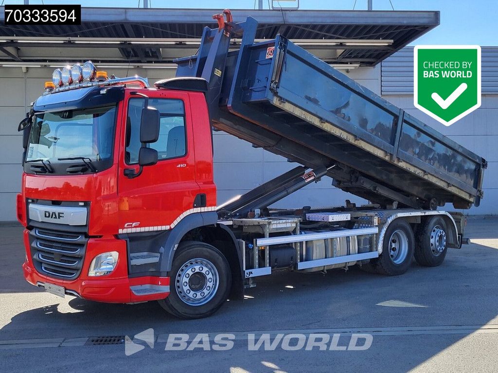 DAF CF CF 410 6X2 AJK HL20-6180 containersystem Day cab Lift+steering axle Euro 6