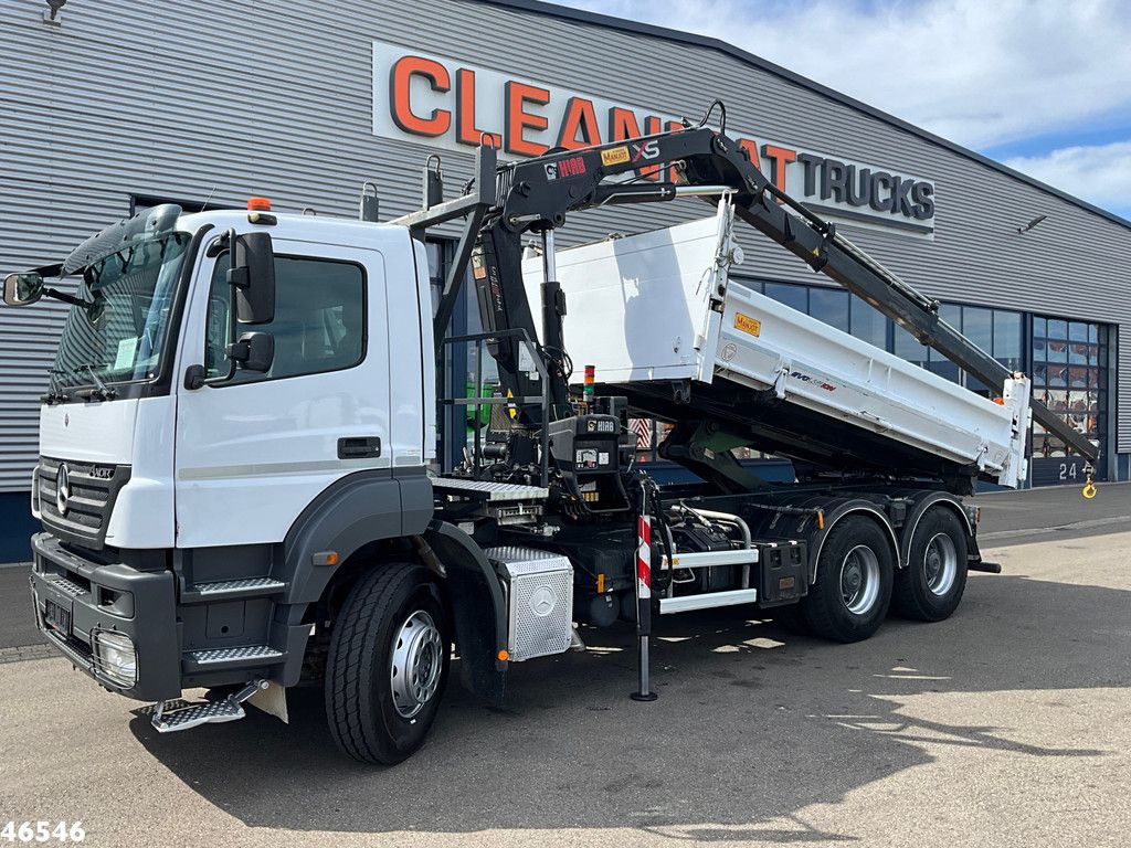 Mercedes-Benz Axor 2636 6x4 Manual Full steel Hiab 14 Tonmeter laadkraan