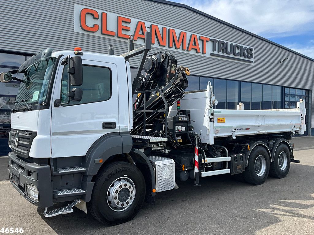 Mercedes-Benz Axor 2636 6x4 Manual Full steel Hiab 14 Tonmeter laadkraan