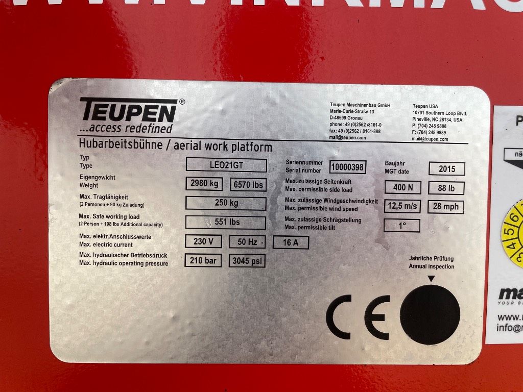 Teupen Leo 21 GT