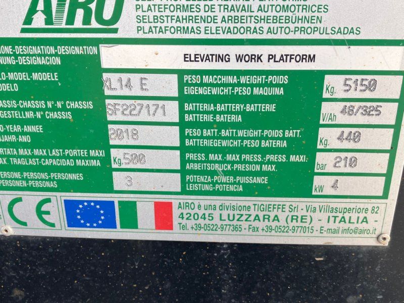 XL14 E AIRO 14 Meters lift med 6 meter platform