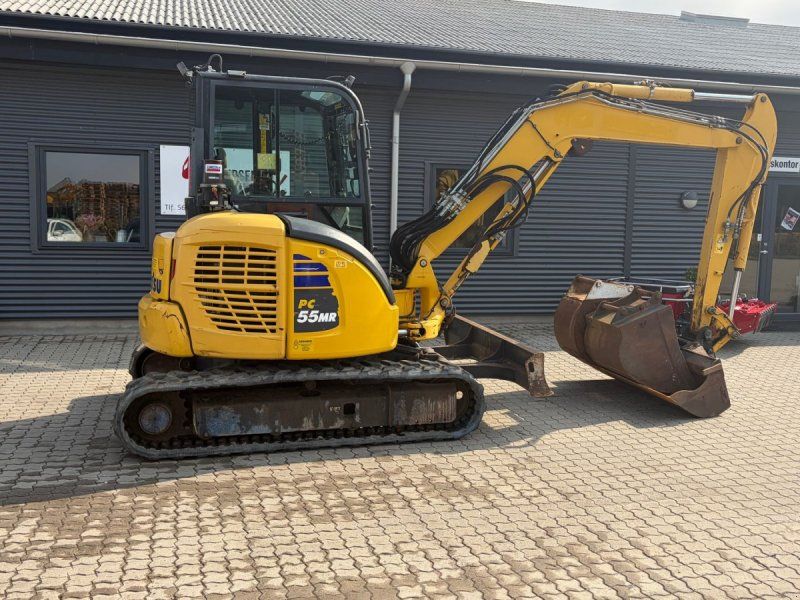 Komatsu PC55MR-5 hydremaskifte og 3 skovle