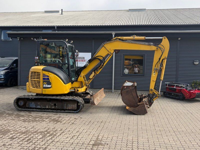 Komatsu PC55MR-5 hydremaskifte og 3 skovle