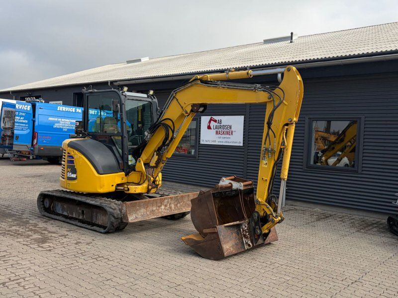 Komatsu PC55MR-5 hydremaskifte og 3 skovle