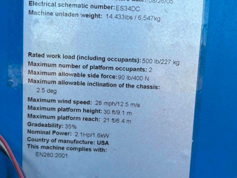 Genie z30-20n batteri drift Bomlift