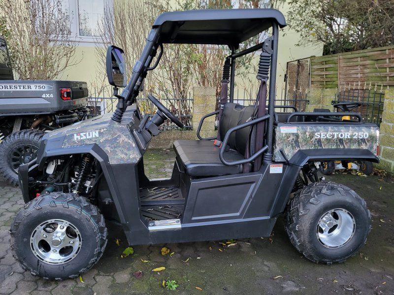 Hisun Sector 250 + Dach + Frontscheibe + Seilwinde Camouflage UTV