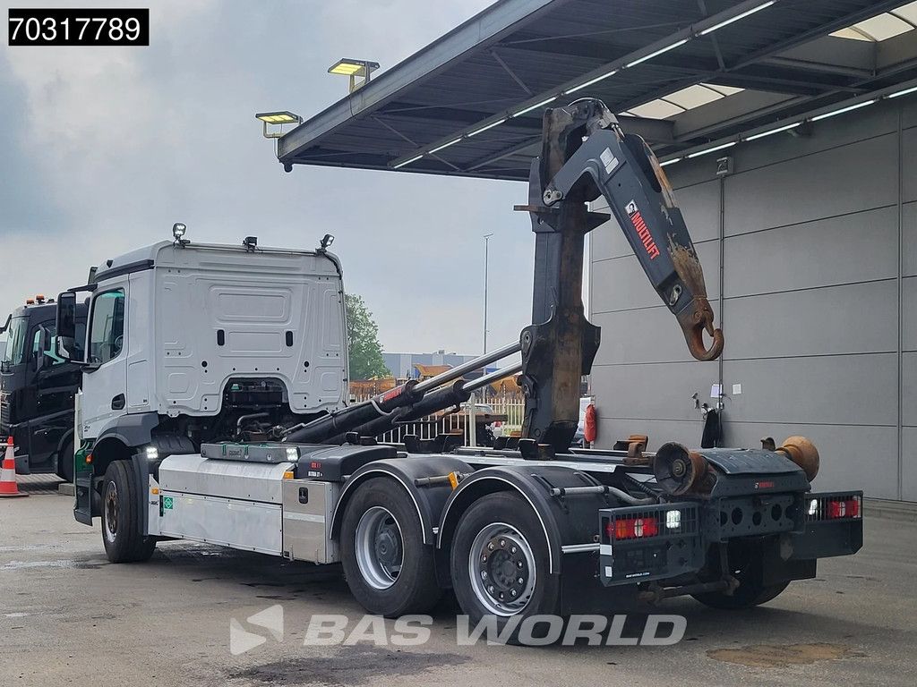 Mercedes Arocs 2530 NGT 6X2 CNG Engine! HIAB 21Z56 containersystem Lift+Steering axle Automatic Euro 6