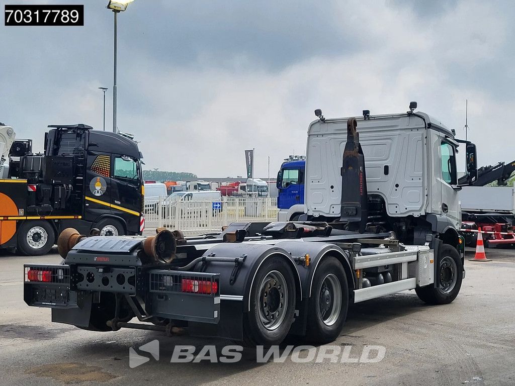 Mercedes Arocs 2530 NGT 6X2 CNG Engine! HIAB 21Z56 containersystem Lift+Steering axle Automatic Euro 6