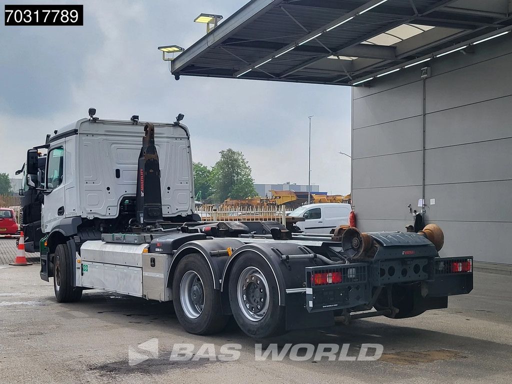 Mercedes Arocs 2530 NGT 6X2 CNG Engine! HIAB 21Z56 containersystem Lift+Steering axle Automatic Euro 6