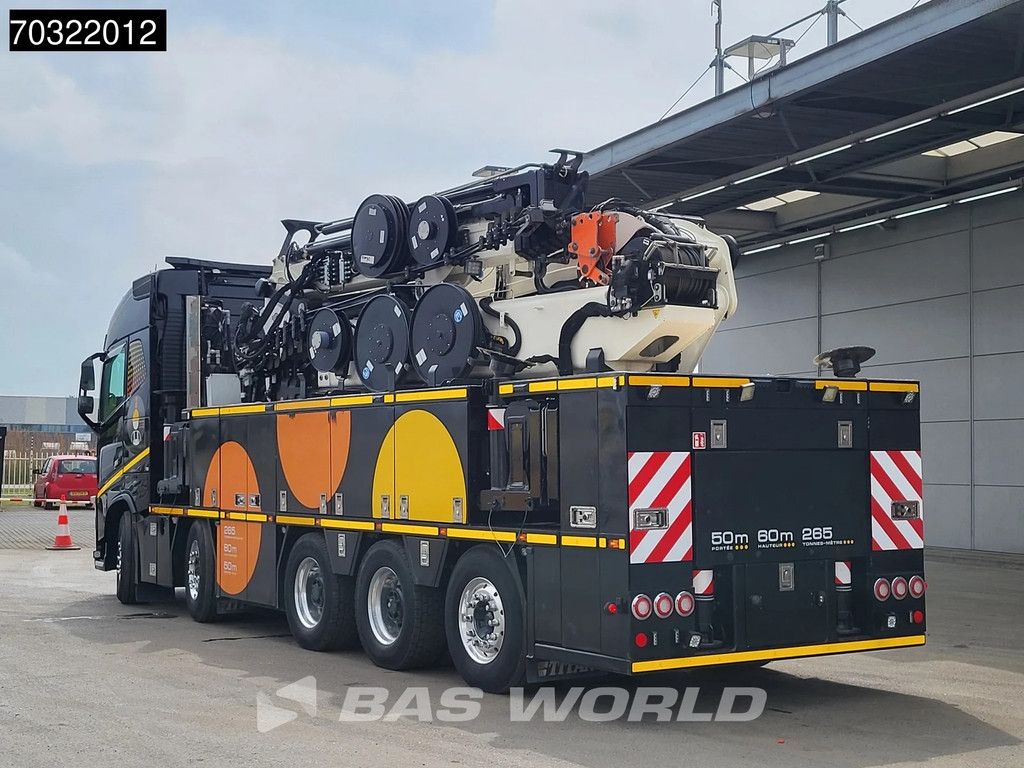 Volvo FH16 FH16 650 10X4 EFFER 2655 7S + 6S Jib Crane Kran Big-Axle Lift+steering Axle VEB+