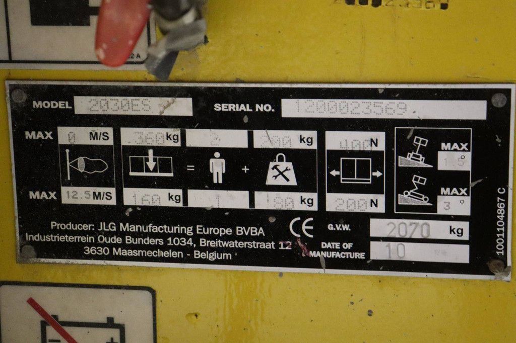 Schaarlift JLG 2030ES Elektrisch 8.10m 2010