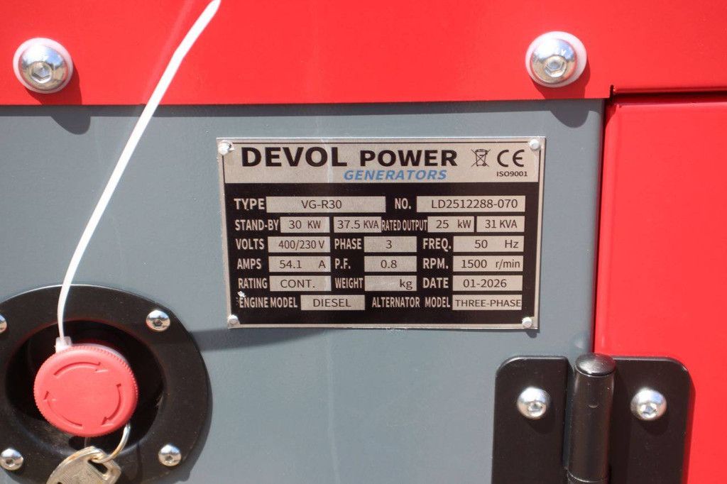 Generator Devol Power VG-R30 Diesel 37,5 kVA 2026 Neu