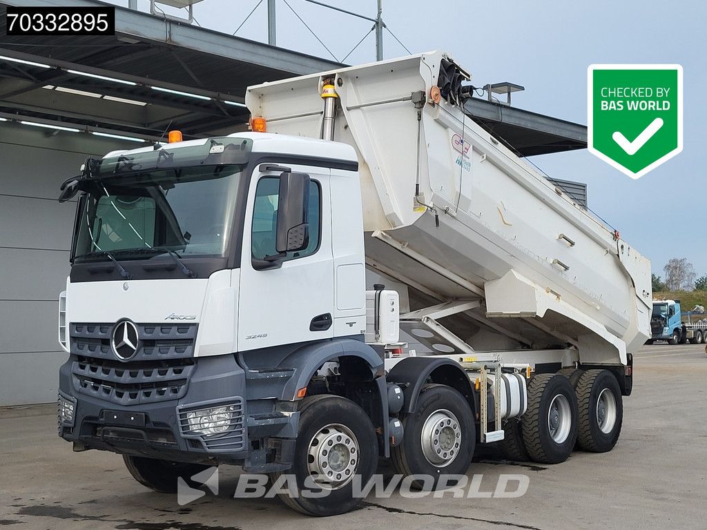 Mercedes Arocs 3245 8X4 16m3 tipper Hydraulic tailgate Full Steel suspension Big-Axle Euro 6
