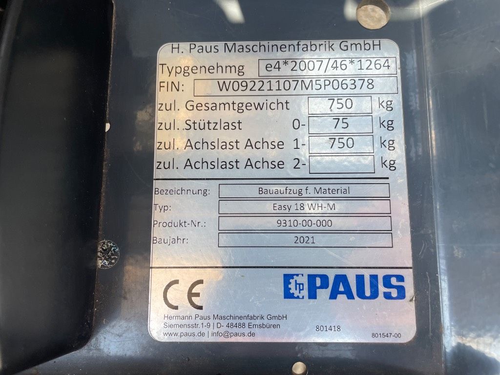 Paus Easy 18 WH-M