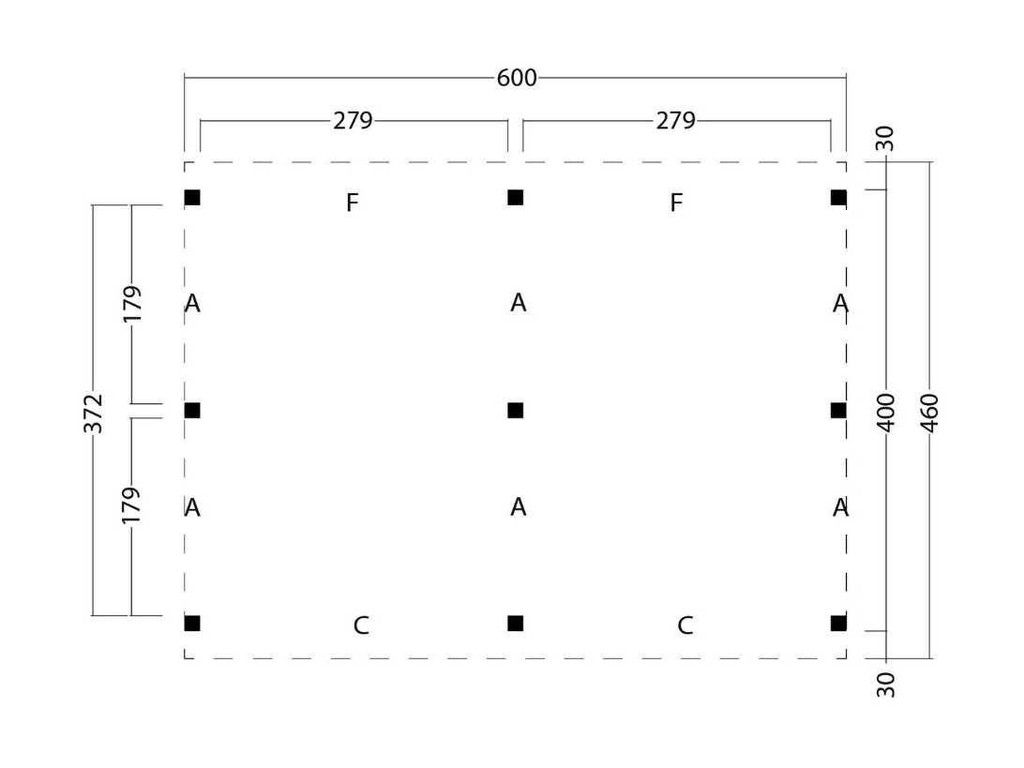 Barn Billund XL, Basic Package Red Class Wood 605x460x416cm (New)