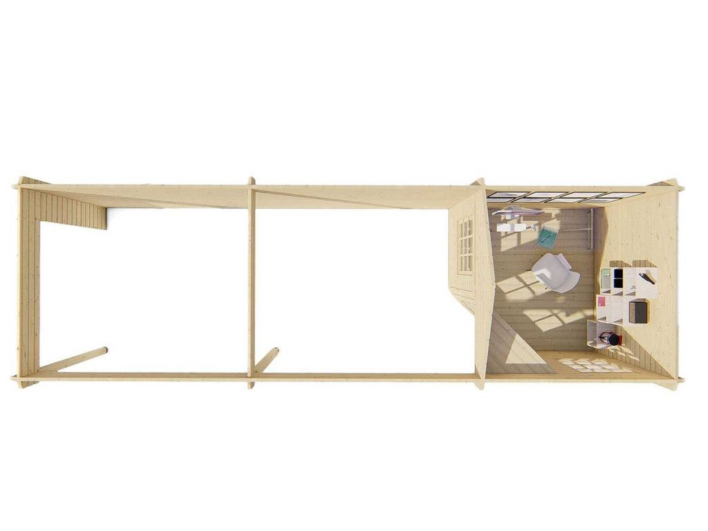 Gretel - Garden shed 44mm 7900x2500x2820mm untreated (New)