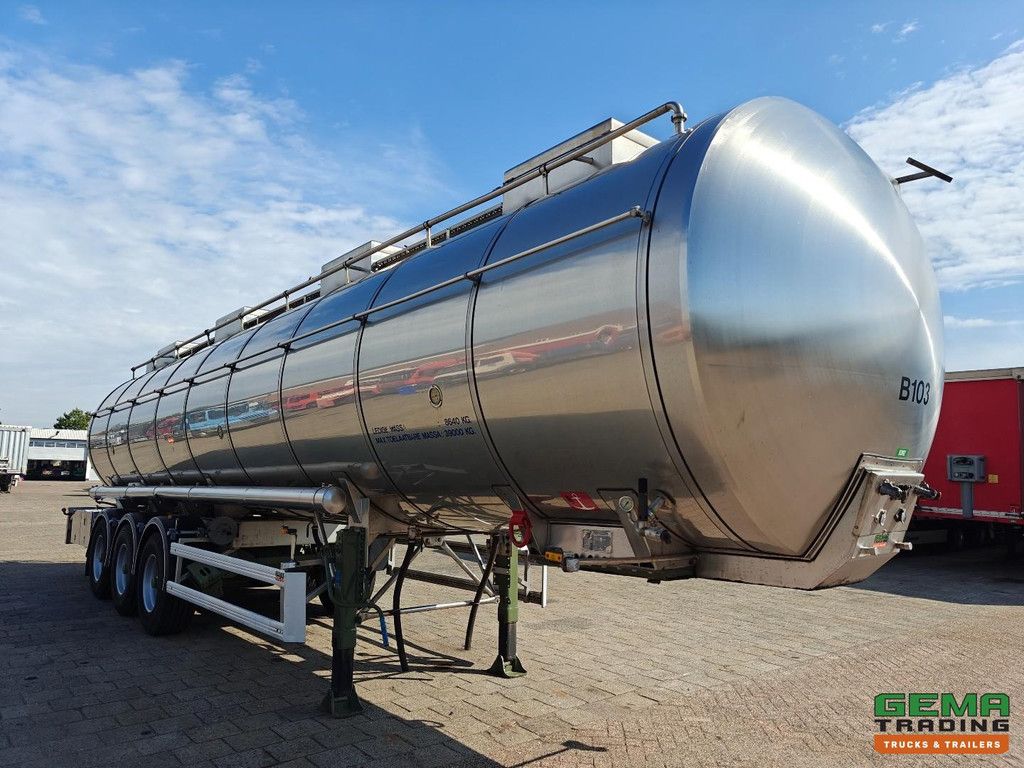 Parcisa C8122 Isolierter Edelstahltank 35.500 l – 3 Kammern – (ADR / Chemikalien) – BPW-Scheibenbremsen