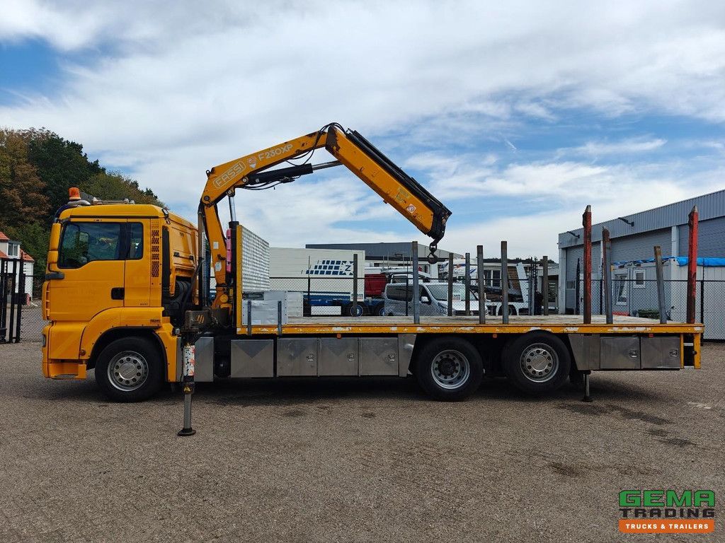 MAN TGA 26.320 6x2/4 DagCabine Euro4 - OpenLaadBak 7m + Fassi F230-3 + VangMuilKoppeling - 02/2027 APK
