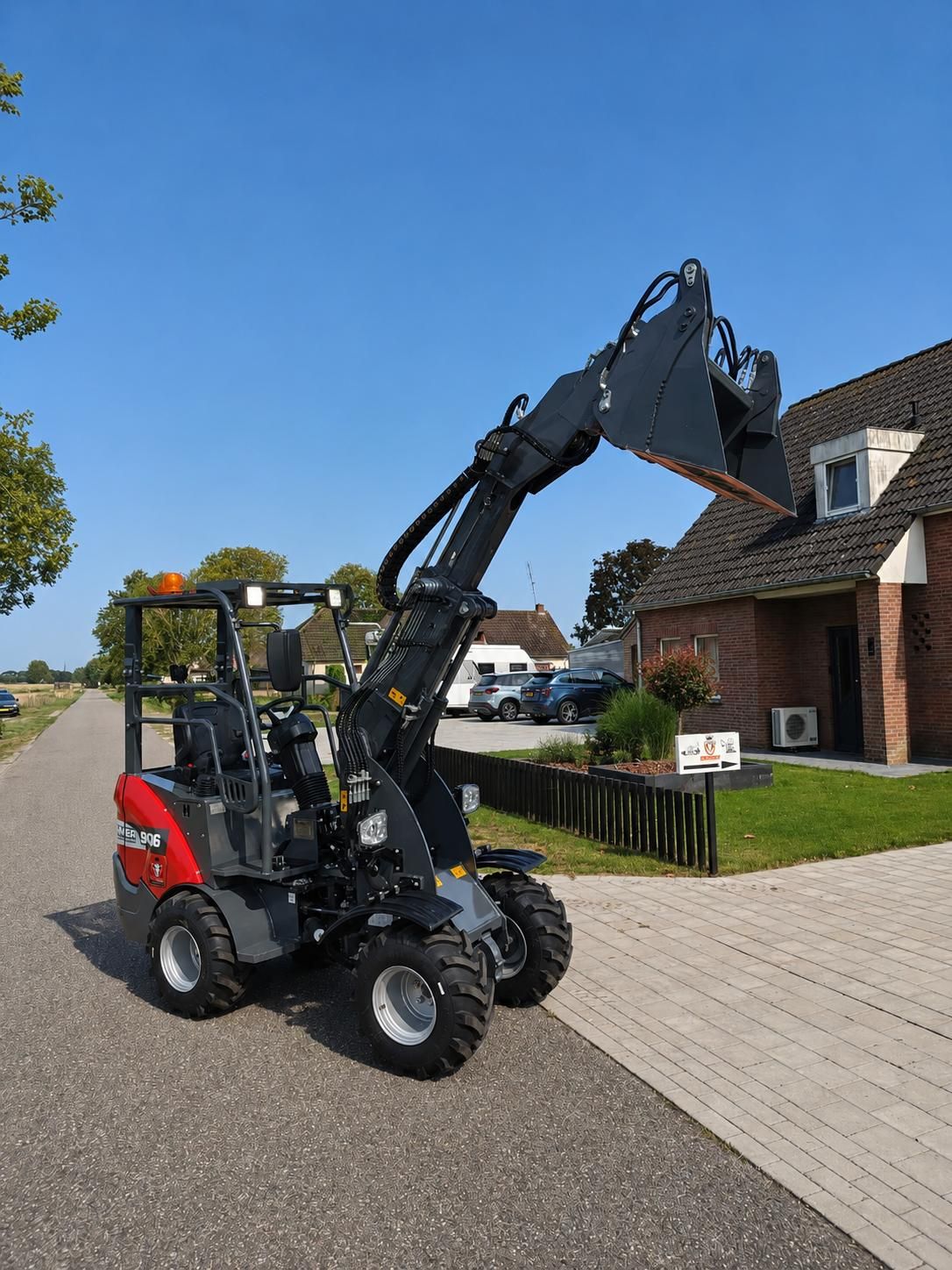 Farmer 906T wiellader shovel KINGWAY nieuw! Perkins telescop