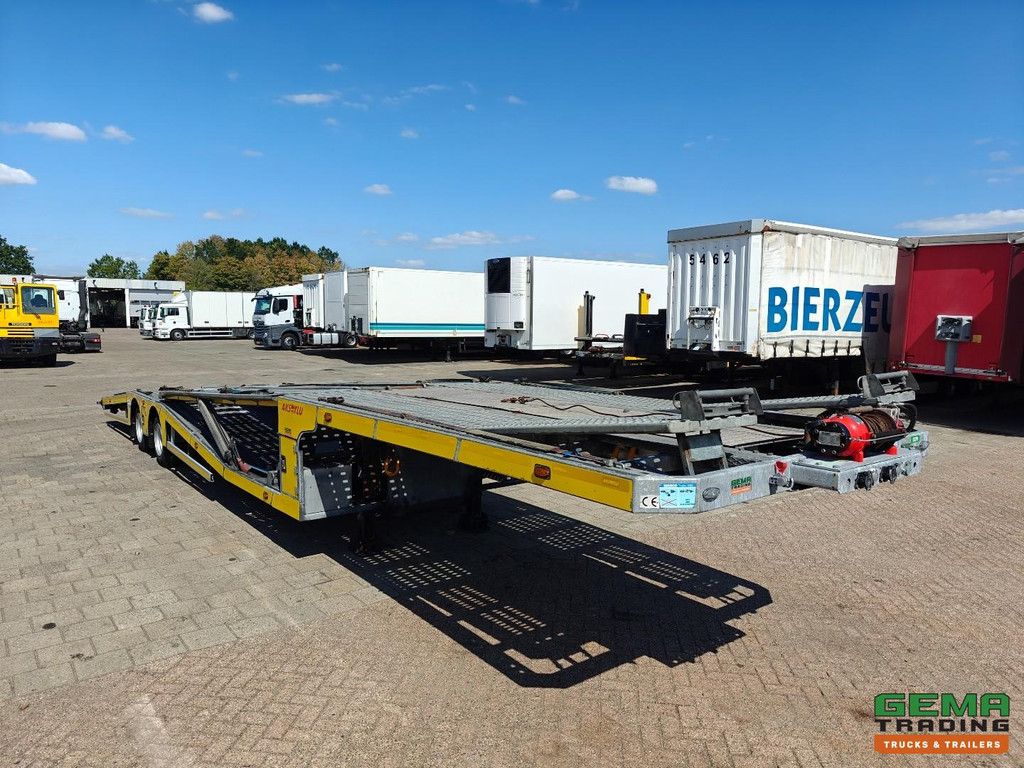 Aksoylu 2 AXLE SEMI TRAILER AutoTransporter 4 Lader - 4300 KG Lier + Remote - HefDek - FullyEquipped 02/2027 APK