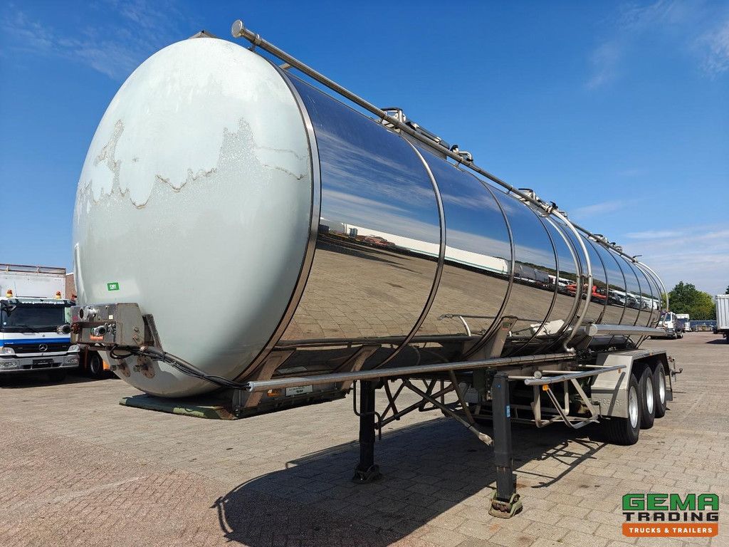 Burg BPO 12-27 Z Insulated Stainless Steel Tank 32,450L - Chemical Tank - SAF Drum Brake - NL trailer