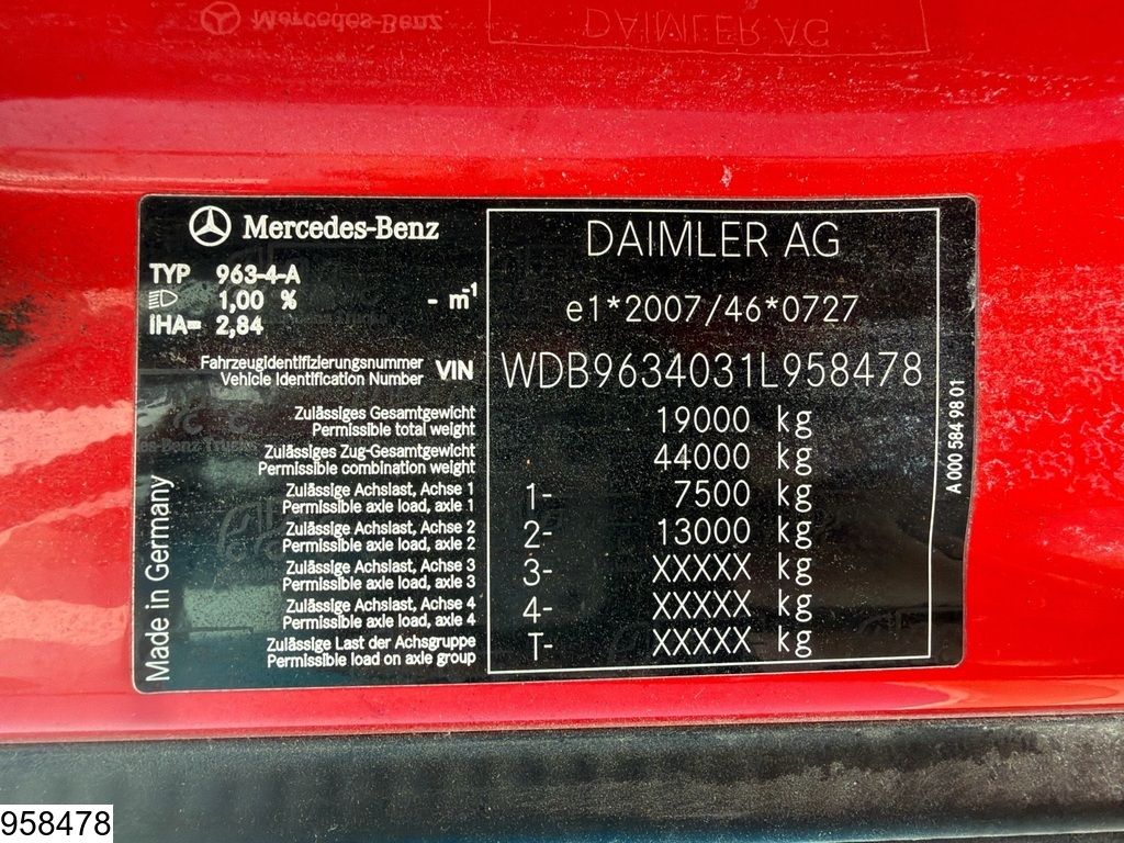 Mercedes Actros 1843 EURO 6, PTO, ADR, Retarder