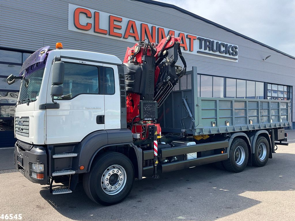 Man TGA 26.320 6x4 Full Steel Manual Fassi 45 Tonmeter laadkraan + Fly-Jib Just 32.717 km!