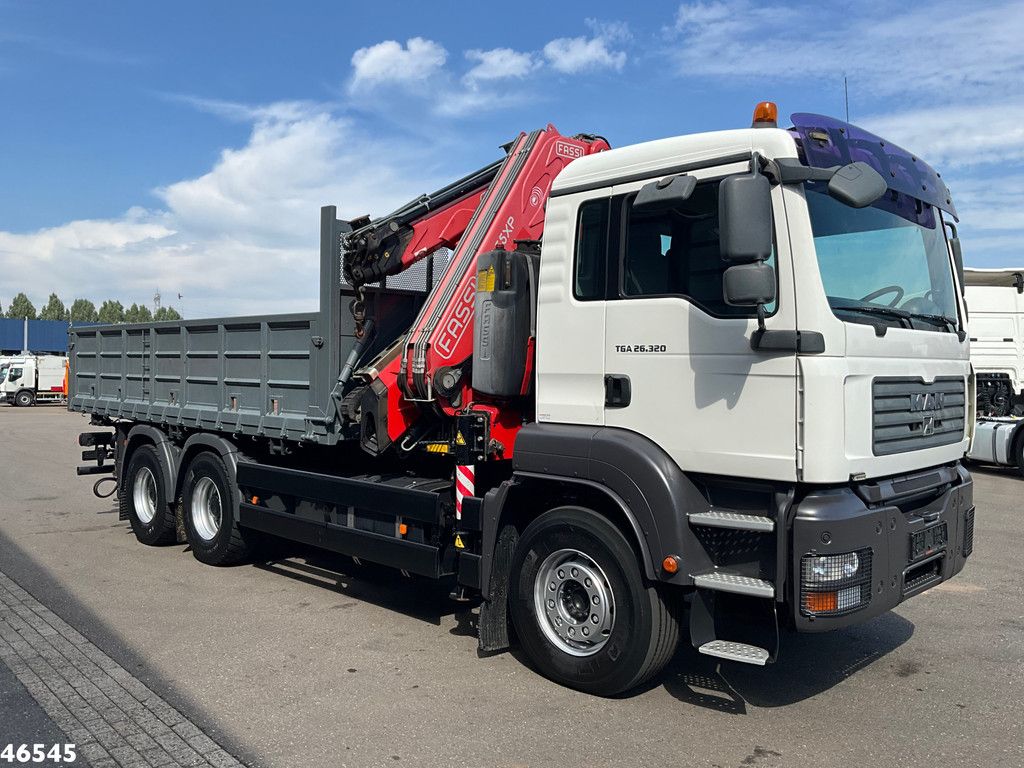 Man TGA 26.320 6x4 Full Steel Manual Fassi 45 Tonmeter laadkraan + Fly-Jib Just 32.717 km!