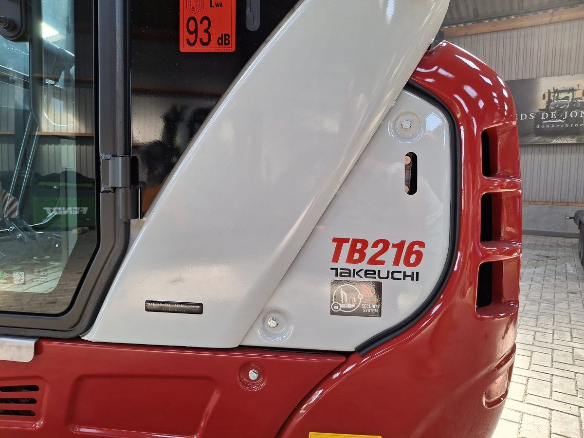 Takeuchi TB216, minigraver, minikraan, BJ2025, 50h, demo!