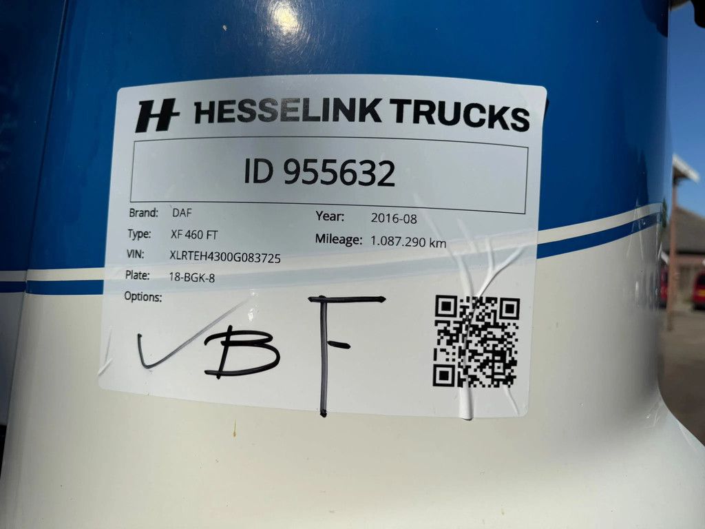 DAF XF 460 SSC Super Space Standairco 2 Tanks ACC NL Truck