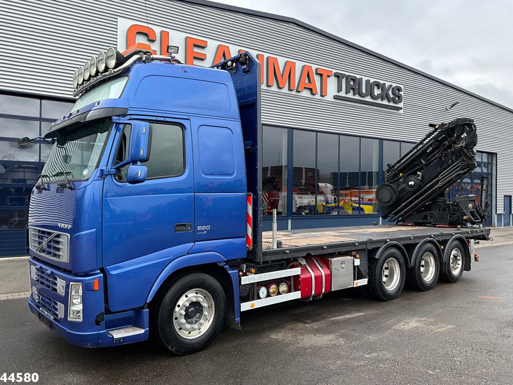 Volvo FH 520 8x4 Euro 5 Hiab 24 Tonmeter laadkraan + Fly-jib
