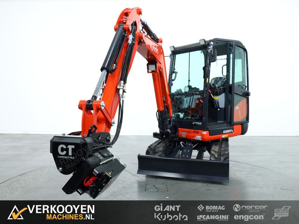 2026 Kubota KX027-4 HI + Compacttilt CTR3 Draaikantelstuk ADV1298