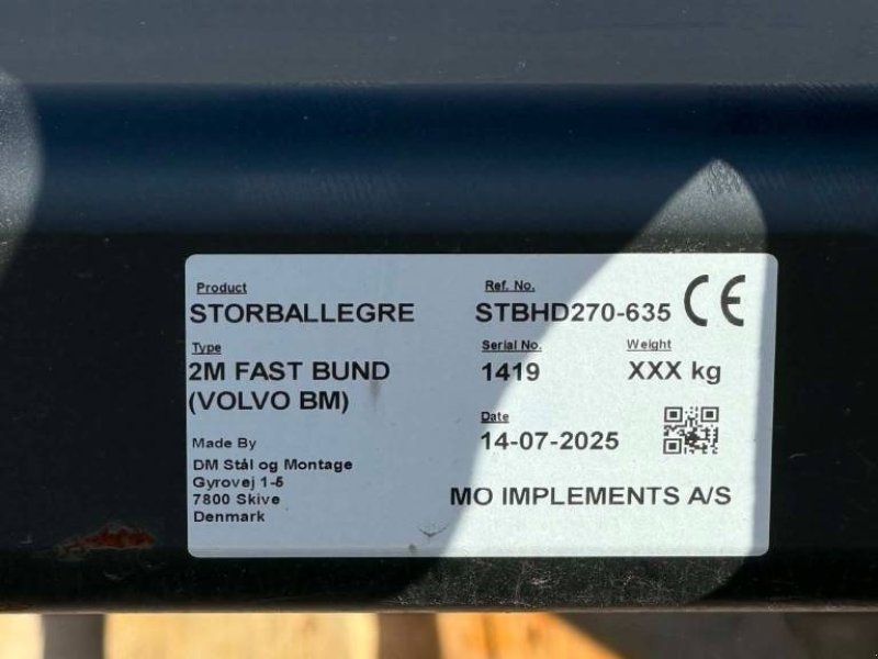 MO Implements Storballegrab 2m fast bund (Volvo BM)