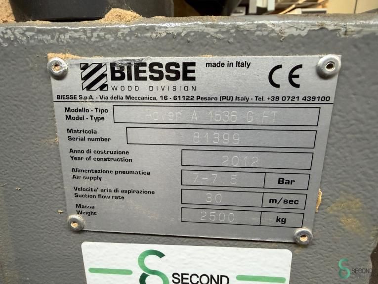 CNC Horizontal Machine centers Biesse Rover A 1536 G FT 2012