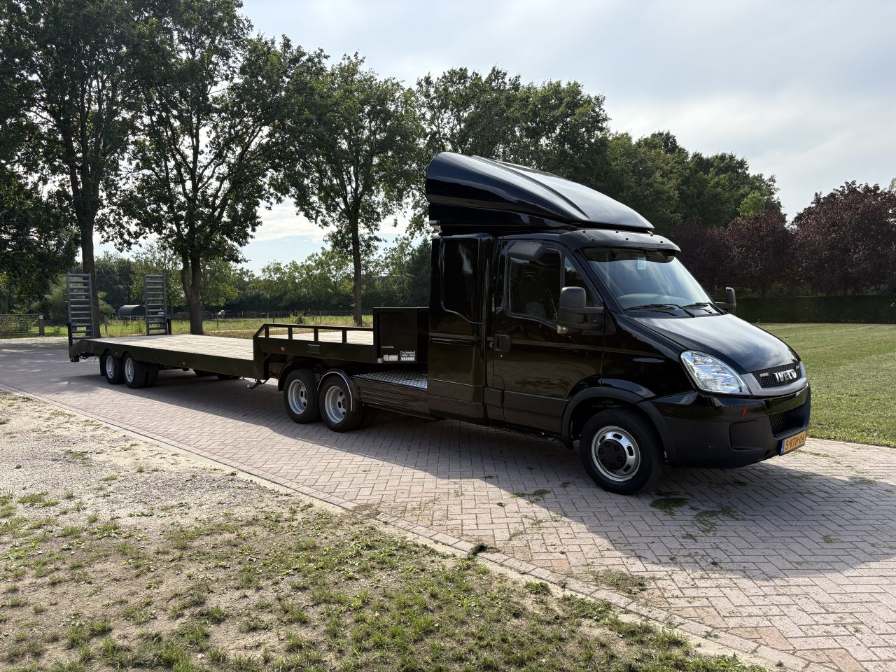 Be trekker iveco 12 TON EURO 5 -be oplegger semi dieplader