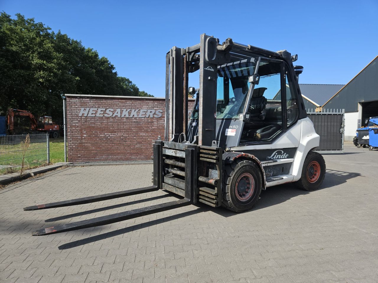 Linde H50D met vorkversteller en side shift