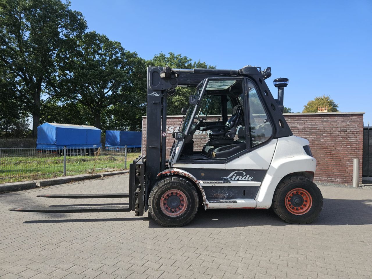 Linde H50D met vorkversteller en side shift