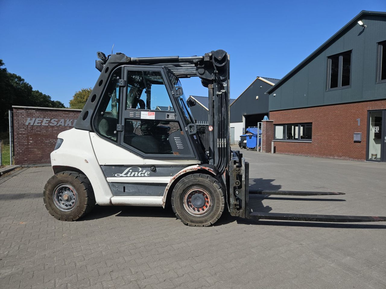 Linde H50D met vorkversteller en side shift