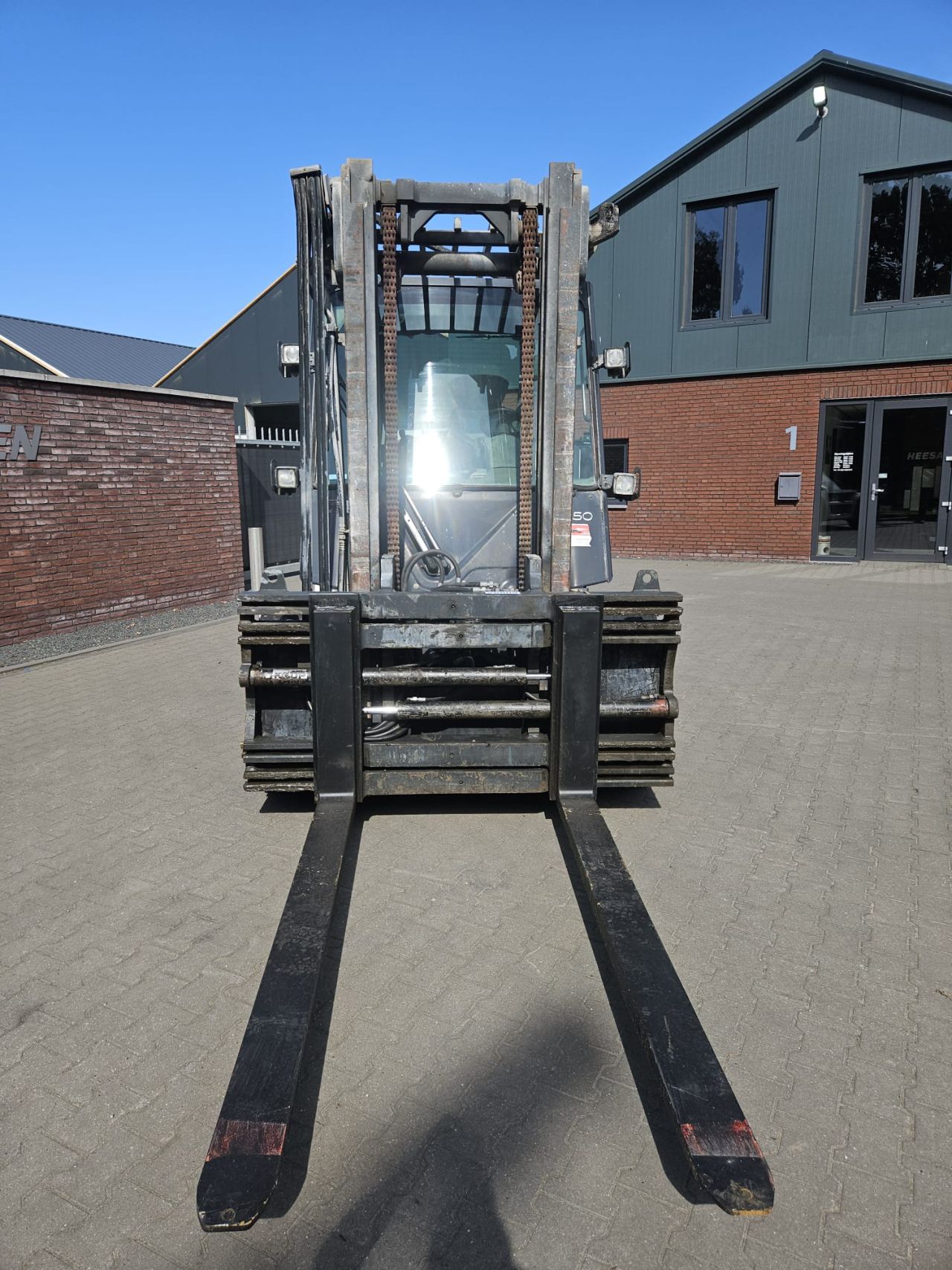 Linde H50D met vorkversteller en side shift