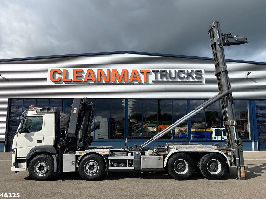 Volvo FM 410 8x4 Hiab 28 Tonmeter laadkraan met 20 Ton Silosteller haakarmsysteem